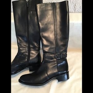 Via Spiga black leather knee high boots.LNC